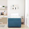 vidaXL Bettrahmen mit Matratze Dunkelblau 90 x 190 cm Stoff 3399264 Bild 3