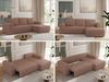 Ecksofa mit Schlaffunktion, Bettkasten und losen Kissen für das Wohnzimmer - TRENTINO - Rosa Boucle - rechts Bild 2