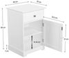 Yaheetech Nachtschrank Kommode Boxspringbett Nachttisch Nachtkommode mit Stauraum 40 x 35 x 60 cm Schlafzimmer Weiß Bild 4