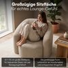 skølm 'Gjöll' Sessel, 95x74x70 cm, beige, aus Teddy-Bouclé, Relaxsessel mit Armlehnen, vakuumverpackt, ohne Aufbau, 2er Set Bild 4