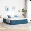 vidaXL Ottoman-Bett mit Matratzen Dunkelblau 160x200 cm Samt 3311259 Bild 3
