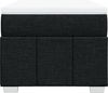 vidaXL Boxspringbett mit Matratze Schwarz 100x200 cm Stoff 3285451 Bild 4