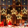 Elegear LED-Lichterkette 0,8/1,2m LED Lichtervorhang Weihnachtsdeko mit haken, Timer, 8 Modi, Weihnachtsbeleuchtung für Fensterdeko, Weihnachtsbaum deko Innen/Außen Bild 5