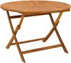 vidaXL Klappbarer Gartentisch Natur Ø110 x 75 cm Massivholz Akazie 42024981 Bild 2