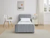 Vente-unique - ROGADI Bett SamtStoff Grau - B 201 cm x H 80 cm x L 97 cm Bild 2