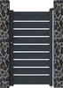 Vente-unique - PRIMO Side gate Metall Grau - B 4,6 cm x H 178 cm x L 100 cm Bild 3