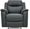 Vente-unique - EVASION Sessel Leder Grau - B 96 cm x H 100 cm x L 95 cm Bild 5