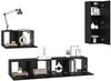 vidaXL Wand-TV-Schrank 4 pcs Schwarz Eichen-Optik Holzwerkstoff 3393466 Bild 3
