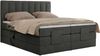 Boxspringbett mit elektrisch verstellbaren Matratzen, zwei Bettkästen und einem Topper - COMFORTO - 200 x 200 cm - Dunkelgrau Stoff - H3 Bild 5