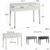 Konsolentisch >Bendik< in Grau, MDF/Kautschukholz - 105x76x40cm (BxHxT) Bild 3