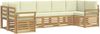 vidaXL Outdoor-Sofagarnitur 7 pcs Weiß und Creme 304 x 130,5 x 73 cm 3392435 Bild 2