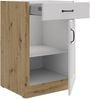 Unterschrank 50 Stilo Weiß + Eiche Artisan Küchenzeile Vollauszug Soft-Close Bild 2