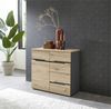 Kommode Melanie / Memphis, Holzwerkstoff, Grau, Holzfarben, 90 x 82 x 38 cm Bild 2