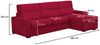 Dmora Sofa mit Halbinsel Vigonovo, Ecksofa für Wohnzimmer, gepolstert, abnehmbarer Bezug, 100 % Made in Italy-Qualität, 280x160 h100 cm, Rot Bild 3