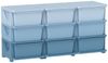 HOMCOM Spielzeugtruhe Spielzeug-Organizer mit 9 Schubladen (Schubladenschrank, 1 St, Spielzeugkiste), für 3-6 Jahre Kinder Blau 113 x 37 x 56,5 cm Bild 2