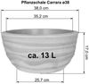 Heimwerkercenter Pflanzschale MePla Pflanzschale Carrara ø38 cm, Grau, frostfester Kunstoff Bild 3
