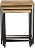 Beistelltisch PEER 3er Set - Mangoholz Braun 54 x 45 x 45 cm | Couchtisch Sofatisch Abstelltisch Bild 3
