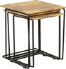 Beistelltisch PEER 3er Set - Mangoholz Braun 54 x 45 x 45 cm | Couchtisch Sofatisch Abstelltisch Bild 2