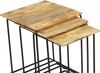 Beistelltisch PEER 3er Set - Mangoholz Braun 54 x 45 x 45 cm | Couchtisch Sofatisch Abstelltisch Bild 4