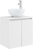 vidaXL Wandmontierte Waschtisch Weiß 49,5 x 35 x 63 cm Holzwerkstoff 890382 Bild 2