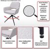 6er-Set Esszimmerstuhl HWC-N74, Küchenstuhl, drehbar Auto-Return, Stoff Bouclé (540g/m²) Öko-Tex ~ beige Bild 2