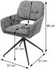 6er-Set Esszimmerstuhl HWC-N74, Küchenstuhl, drehbar Auto-Return, Stoff Bouclé (540g/m²) Öko-Tex ~ beige Bild 3