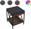 vidaXL Nachttisch mit Infinity-LED Braun Eichen-Optik 40x40x49 cm 3284100 Bild 2