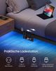 VASAGLE Bettgestell 90 x 200 cm mit LED-Beleuchtung, USB-C-Anschluss, Steckdosenleiste, Schlafzimmer, trägt bis 250 kg, schwarz Bild 3