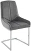 Vente-unique - BERLONA Stuhl SamtStoff Grau - B 58 cm x H 96 cm x L 53 cm Bild 5