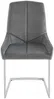 Vente-unique - BERLONA Stuhl SamtStoff Grau - B 58 cm x H 96 cm x L 53 cm Bild 3