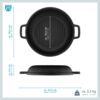 Dutch Oven CI 350, Ø 26 cm, 2-in-1 Brat- und Kochtopf, Gusseisen, 5QT, 4,7 Liter Bild 5