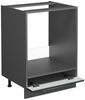 Herdumbauschrank Fame-Line Dunkelblau Hochglanz 60 cm ohne Arbeitsplatte Vicco Bild 4