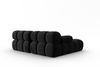 Micadoni Modulares Ecksofa Bellis 3-Sitzer Links Samt Bluvel Schwarz Bild 4