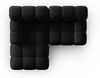 Micadoni Modulares Ecksofa Bellis 3-Sitzer Links Samt Bluvel Schwarz Bild 5