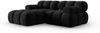 Micadoni Modulares Ecksofa Bellis 3-Sitzer Links Samt Bluvel Schwarz Bild 2