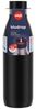 Emsa Bludrop Color Trinkflasche, mit Quick-Press Verschluss, spülmaschinenfest, Edelstahl Schwarz, 0,7 Liter Bild 2