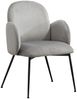 KAWOLA Stuhl DEON Esszimmerstuhl Velvet grau 84 x 62 x 59 cm Bild 3