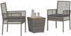 vidaXL Garten Bistro Set 3 pcs Grau Poly-Rattan 3334961 Bild 3