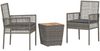 vidaXL Garten Bistro Set 3 pcs Grau Poly-Rattan 3334961 Bild 2