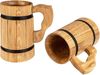 Holz Frank Bierkrug Schlanker Bierkrug aus geölter Eiche mit ca. 0,5L Innen Lackversiegelt, Eiche und Edelstahl Bild 2