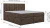Boxspringbett ALVER 200x200 mit zwei Bettkasten & Stauraum, inkl. Matratze H4, Topper Visco, Federautomaten & gepolstertes Kopfteil - Braun Velvet Bild 5
