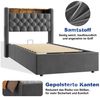 STILVORA Polsterbett 90×200 mit Matratze & bettkasten,Funktionbett Jugenbett mit Steckdose (Hochdichter Lattenrost, Metall-Querstrebe,Gepolstertes Kopfteil, Modernes Design Jugendbett mit Klappbares Kopfteil, Zugband-Hebesystem), Stauraumbett mit Steck... Bild 3