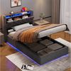STILVORA Polsterbett 90×200 mit Matratze & bettkasten,Funktionbett Jugenbett mit Steckdose (Hochdichter Lattenrost, Metall-Querstrebe,Gepolstertes Kopfteil, Modernes Design Jugendbett mit Klappbares Kopfteil, Zugband-Hebesystem), Stauraumbett mit Steck... Bild 2