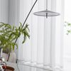 Sunicol Gardine 2er Set Sheer Voile Vorhänge mit Ösen Transparente Gardinen Voile, Weiß Ösenschal Polyester Luftig Dekoschal für Schlafzimmer Wohnzimmer Bild 3