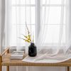 Sunicol Gardine 2er Set Sheer Voile Vorhänge mit Ösen Transparente Gardinen Voile, Weiß Ösenschal Polyester Luftig Dekoschal für Schlafzimmer Wohnzimmer Bild 2