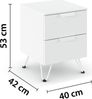 rauch Aditio Box, Nachttisch, 2 Schubladen, mit Hairpin-Fuß, mit Softclose-Funktion, Farbe Weiß, BxHxT 40x53x43cm Bild 4
