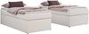 Boxspringbett 90x200 Polsterbett ZERO 90 Einzelbett ohne Kopfteil, inkl. Stauraum & Multipocket-Matratze, Hotelbett - Weiß Kunstleder - H4 - Topper Visco Bild 4