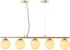 Vente-unique - SOFIA Hängelampe Kronleuchter und Deckenlampe Metall WeißGold - B 15 cm x H 120 cm x L 100 cm Bild 3