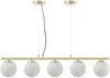 Vente-unique - SOFIA Hängelampe Kronleuchter und Deckenlampe Metall WeißGold - B 15 cm x H 120 cm x L 100 cm Bild 2