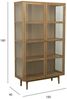 Vitrine Gobens Eiche Natur 180 cm - Glasvitrine mit Holzböden, FSC-zertifiziert Bild 4